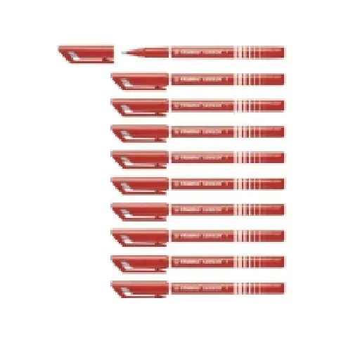 Bilde av best pris Fineliner Stabilo Sensor 189 rød 0,3 mm - (10 stk.) Skriveredskaper - Fiberpenner & Finelinere - Fine linjer