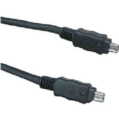 Bilde av best pris Firewire 4-pinners logo - Firewire 4-pinners, 2m, svart (17069) PC tilbehør - Kabler og adaptere - Datakabler