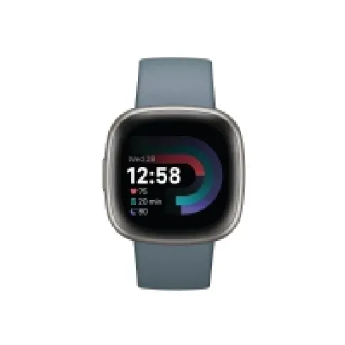 Bilde av best pris Fitbit Versa 4 - 40 mm - platina - smartklokke med bånd - fosseblå - båndbredde: S/L - NFC, Bluetooth Sport & Trening - Pulsklokker og Smartklokker - Smartklokker