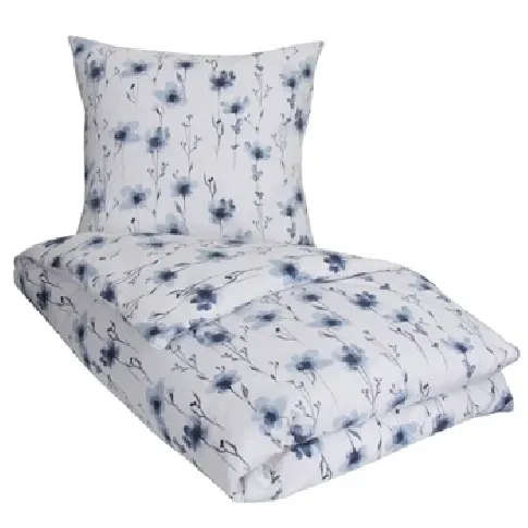 Bilde av best pris Flanell sengesett - 200x200 cm - Flower Blue - 100% bomullsflanell - By Night Sengetøy , Dobbelt sengetøy , Dobbelt sengetøy 200x200 cm