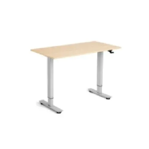 Bilde av best pris Flexidesk Hæve-sænkebord 120x60 cm eg/alugrå Kontorbord