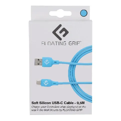 Bilde av best pris Floating Grip 0,5M Silicone USB-C Cable (Blue) - Elektronikk