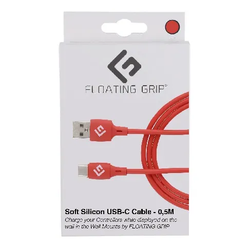 Bilde av best pris Floating Grip 0,5M Silicone USB-C Cable (Red) - Elektronikk