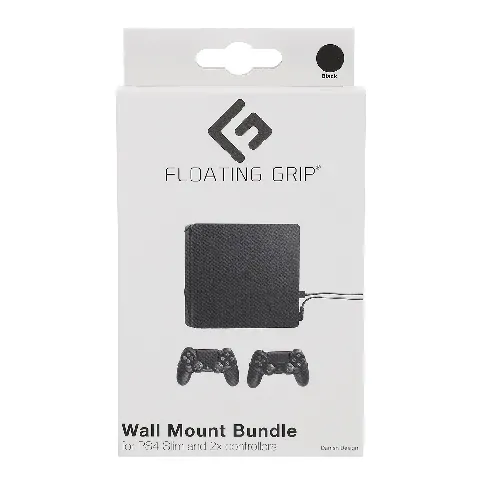 Bilde av best pris Floating Grip Playstation 4 Slim and Controller Wall Mount - Bundle (Black) - Videospill og konsoller