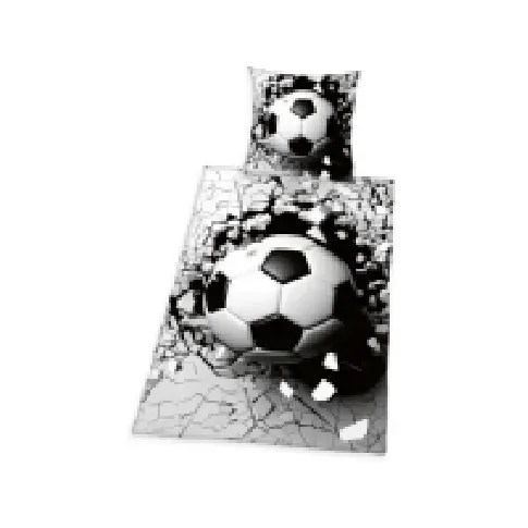 Bilde av best pris Fodbold 3D Sengetøj - 100 Procent Bomuld N - A