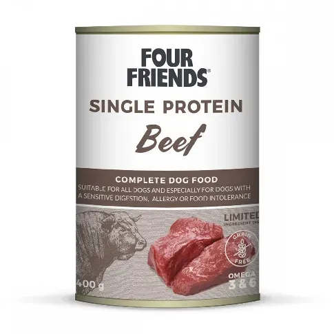 Bilde av best pris Four Friends Dog Single Protein Beef 400 g Hund - Hundemat - Våtfôr