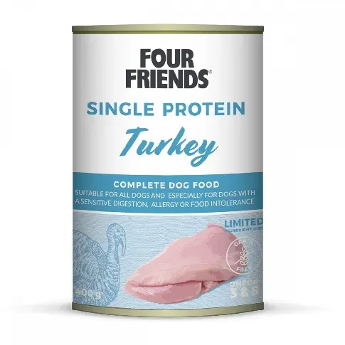 Bilde av best pris Four Friends Dog Single Protein Turkey 400 g Hund - Hundemat - Våtfôr