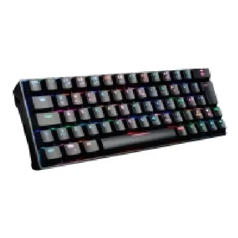 Bilde av best pris Fourze GK60 - Tastatur - bakgrunnsbelyst - trådløs - USB-C, Bluetooth 5.0 - USA - tastsvitsj: OUTEMU - svart Gaming - Gaming mus og tastatur - Gaming Tastatur