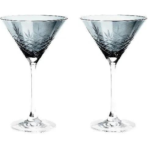 Bilde av best pris Frederik Bagger Crispy Cocktail Glass 2 stk, Sapphire Cocktailglass