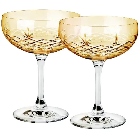 Bilde av best pris Frederik Bagger Crispy Gatsby Champagneglass 2 stk, Citrine Champagneglass