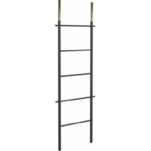 Bilde av best pris Frost Bukto Ladder håndklestativ 58x151,5 cm, sort/gull Baderom > Innredningen