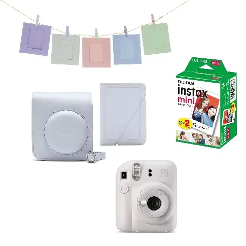 Bilde av best pris Fuji - Instax Mini 12 Instant Camera BUNDLE Pack - Clay White - Elektronikk