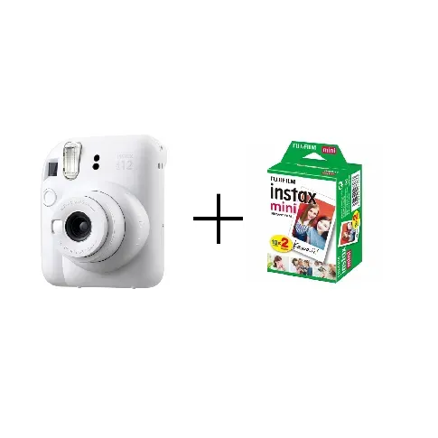 Bilde av best pris Fuji - Instax Mini 12 Instant Camera - Clay White - BUNDLE - Elektronikk