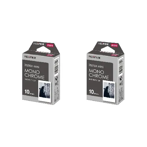 Bilde av best pris Fuji - Instax Mini Film Monochrome 10-Pack - BUNDLE with 2 x 10-Pack - Elektronikk