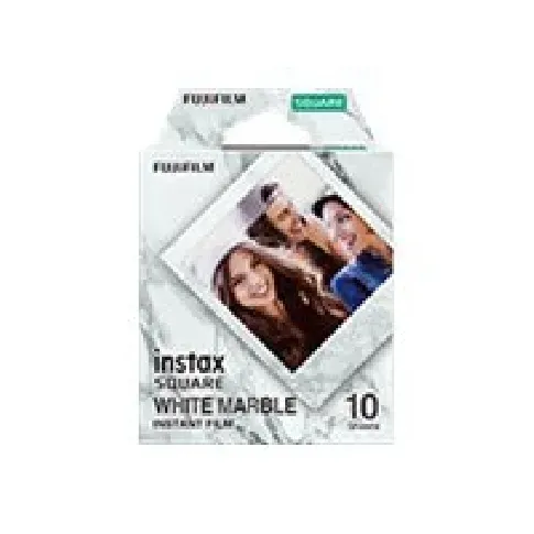 Bilde av best pris Fujifilm Instax Square White Marble - Hurtigvirkende fargefilm - 10 eksponeringer Foto og video - Foto- og videotilbehør - Diverse