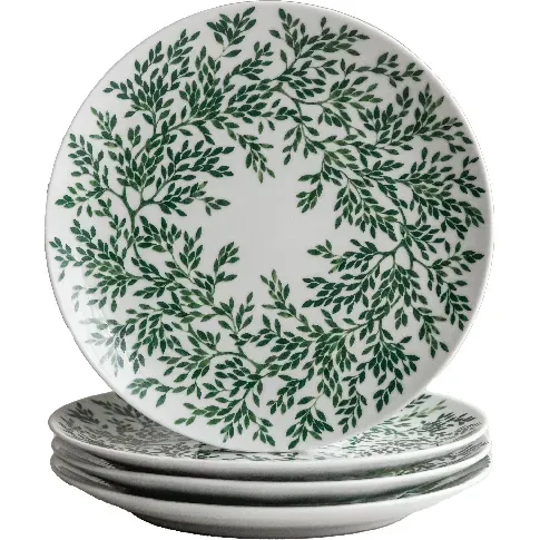 Bilde av best pris Götefors Porslin Myrten asjett, 21 cm, 4 stk, grønn Tallerken