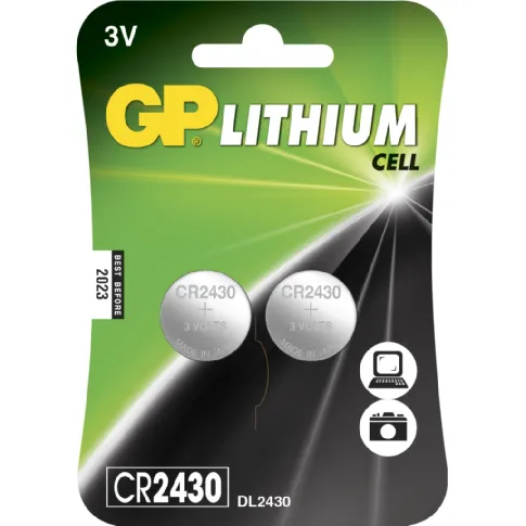 Bilde av best pris GP BATTERIES GP CR2430, 2-Pak Batterier og ladere,Litiumbatterier,Knappeceller