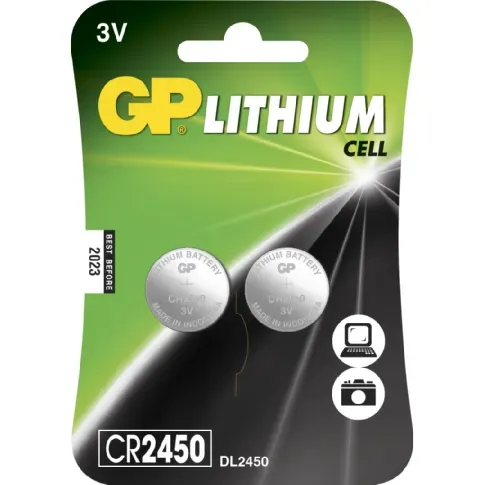 Bilde av best pris GP BATTERIES GP CR2450, 2-Pak Batterier og ladere,Litiumbatterier,Knappeceller