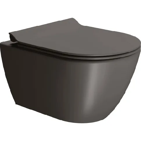 Bilde av best pris GSI Pura vegghengt toalett, uten skyllekant, rengjøringsvennlig, matt brun Baderom > Toalettet