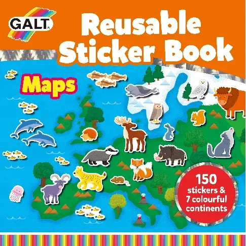Bilde av best pris Galt - Reusable Sticker Book - Maps (55-1005287) - Leker