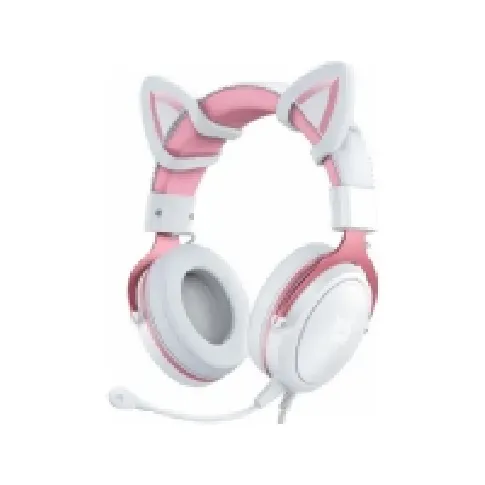 Bilde av best pris Gaming headset X10 Cat-Ear pink-white Gaming - Headset og streaming - Hodesett