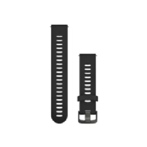 Bilde av best pris Garmin - Klokkestropp for smart armbåndsur - 127 - 204 mm - black with slate hardware - for Forerunner 245, 55 Venu Sq, Sq Music Edition vívoactive 3 vívomove 3, Luxe, Style Helse - Pulsmåler - Tilbehør