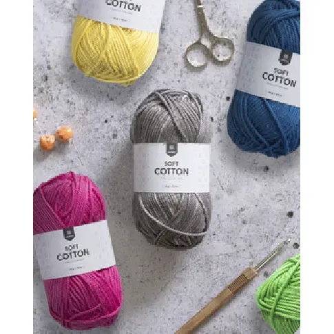 Bilde av best pris Garn Järbo Soft Cotton Strikking, pynt, garn og strikkeoppskrifter