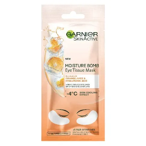 Bilde av best pris Garnier Eye Tissue Mask Moisture Bomb Orange 6g Hudpleie - Ansikt - Ansiktsmasker