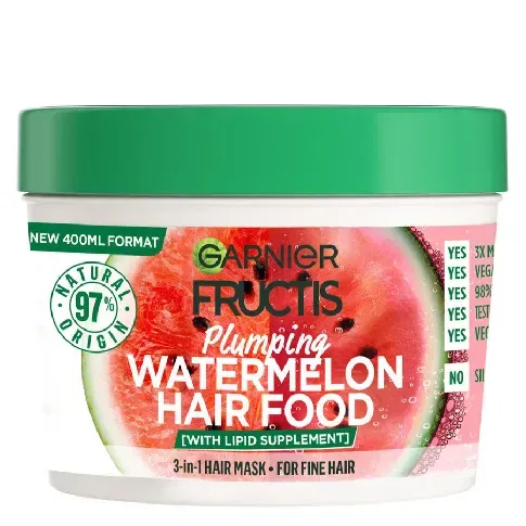Bilde av best pris Garnier Fructis Hair Food Watermelon Mask 400ml Hårpleie - Behandling - Hårkur