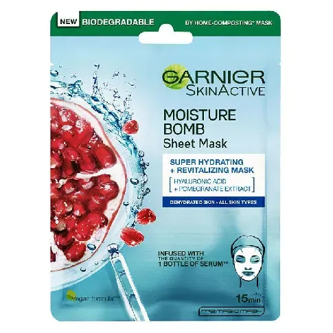 Bilde av best pris Garnier Moisture Bomb Super-Hydrating and Revitalizing Sheet Mask Hudpleie - Ansikt - Ansiktsmasker