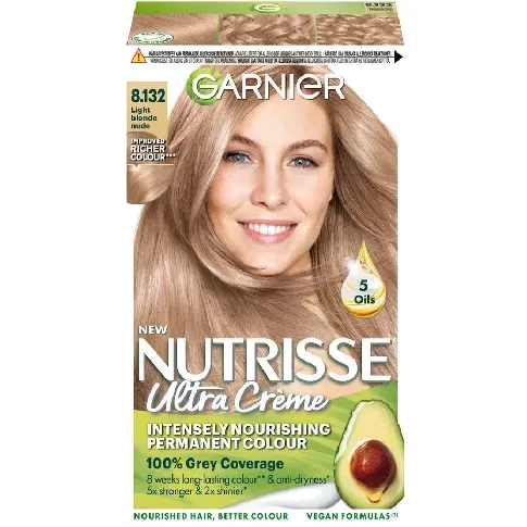 Bilde av best pris Garnier Nutrisse Cream 8.132 #Nude Medium Blonde Hårpleie - Hårfarge