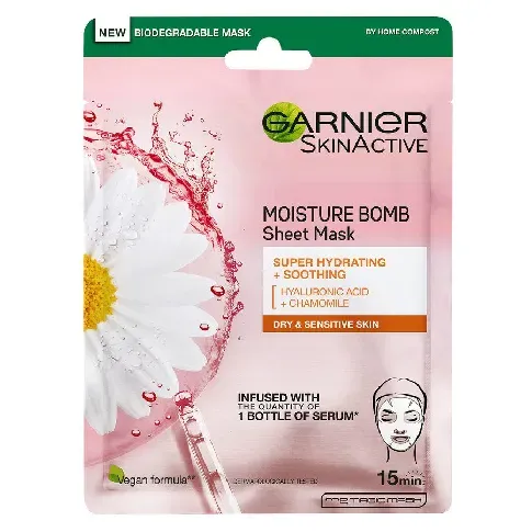 Bilde av best pris Garnier Tissue Mask Moisture Bomb Super-Hydrating Soothing 28g Hudpleie - Ansikt - Ansiktsmasker