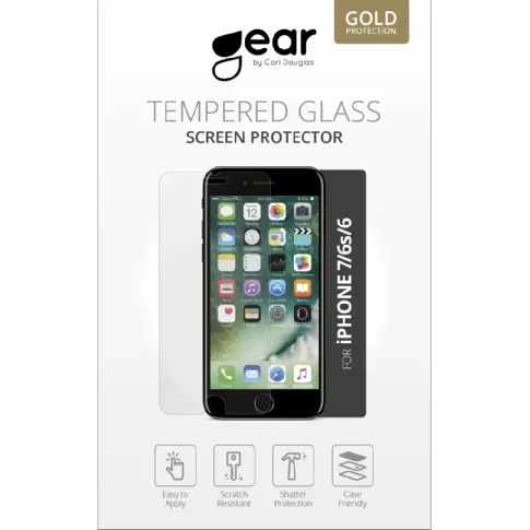 Bilde av best pris Gear GEAR Herdet glass iPhone 6/7/8/SE 2/3 gen Skjermbeskyttere,Elektronikk