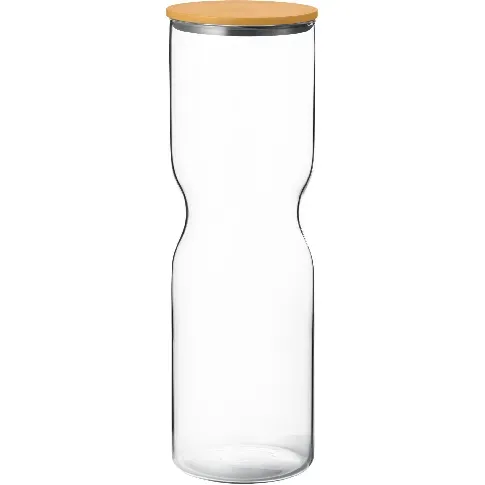 Bilde av best pris Georg Jensen Alfredo oppbevaringsglass med lokk 2 liter, glass/gul Oppbevaringsboks