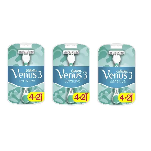 Bilde av best pris Gillette - 3 x Venus Sensitive Disposable Blades 6 pcs - Helse og personlig pleie