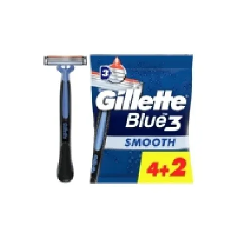 Bilde av best pris Gillette Blue3 Smooth, Blå, 6 stykker Hårpleie - Skjegg/hårtrimmer - Barberblader