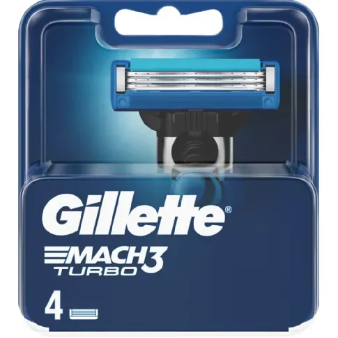 Bilde av best pris Gillette Gillette Mach3 Turbo 4 stk Barberblad Barberblad og barberhøvler,Personpleie,Top Blades,Barberblad og b
