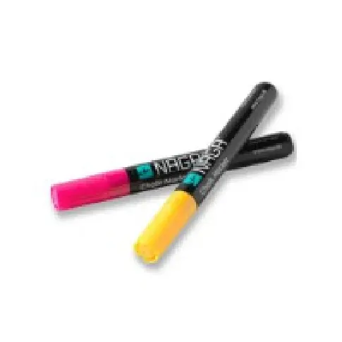 Bilde av best pris Glastavle marker pink og orange 4,5 mm Dry Erase med vendbar spids fra rund til skrå 2 stk. i pakke Skriveredskaper - Markør - Whiteboardmarkør