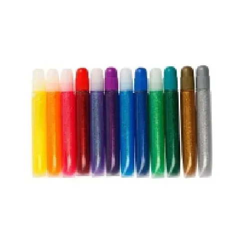 Bilde av best pris Glitterlim, pakke med 12 tuber a 10 ml i forskellige farver Hobby - Kunstartikler - Akrylmaling