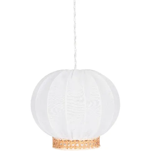 Bilde av best pris Globen Lighting Pendel Yokohama, 30 cm, hvit/natur Lampe