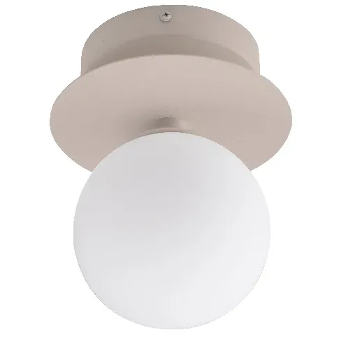 Bilde av best pris Globen Lighting Vegglampe / plafond Art Deco 24 cm, mud/hvit Lampe