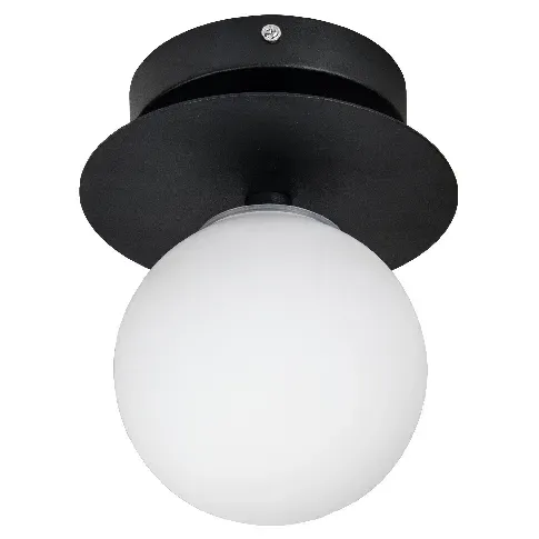 Bilde av best pris Globen Lighting Vegglampe / plafond Art Deco 24 cm, svart/hvit Lampe