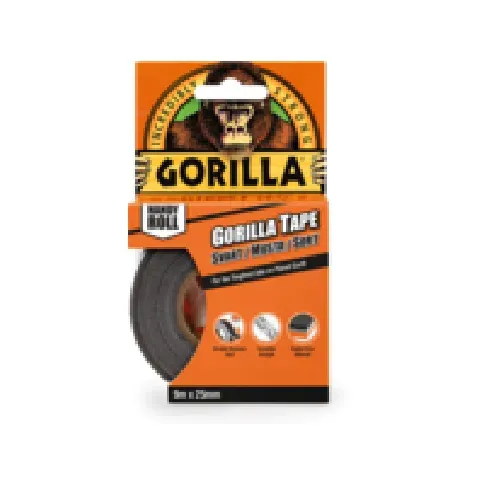 Bilde av best pris Gorilla Tape Handy Roll - 25mm - Sort - 9 m. Kontorartikler - Teip & Dispensere - Kontorteip