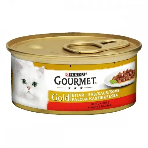 Bilde av best pris Gourmet Gold Okse i Saus 12x85 g Katt - Kattemat - Våtfôr