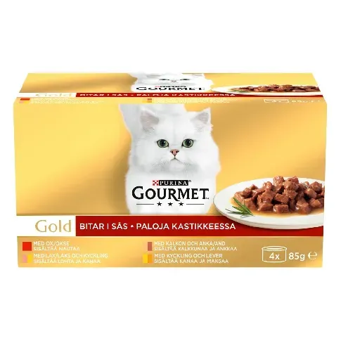 Bilde av best pris Gourmet Gold Sauce Selection 4 x 85 g Katt - Kattemat - Våtfôr