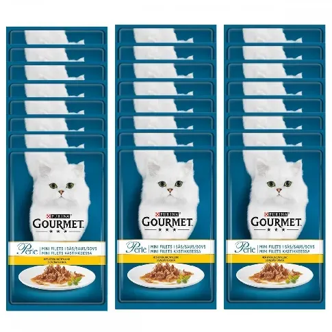 Bilde av best pris GourmetPerle Mini Fillets i Saus Kylling 24x85 g Katt - Kattemat - Våtfôr