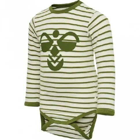 Bilde av best pris Grønn Stripete Hummel Alan Ls body - Babyklær