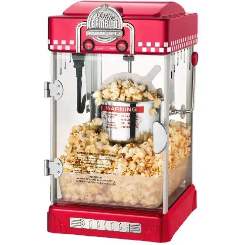 Bilde av best pris Great Northern Popcornmaskin Little Bambino 2-3 liter Rød Popcorn Maskin