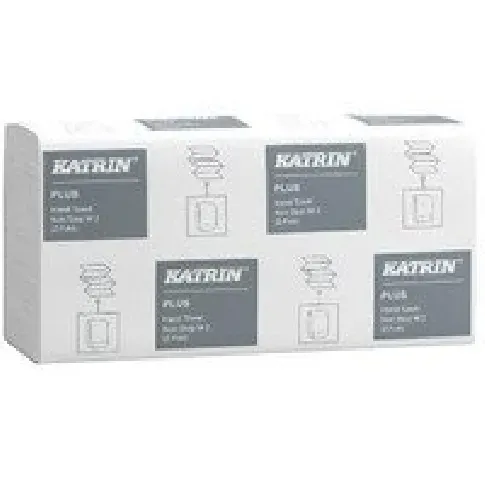 Bilde av best pris Håndklædeark Katrin Plus Non-stop Z-fold 2-lag L25.5xB20.3xD8.5cm Nyfiber Hvid,21 pk x 135 stk/krt Rengjøring - Tørking - Håndkle & Dispensere