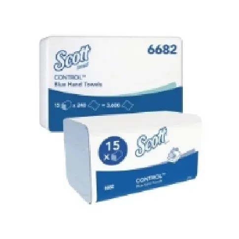 Bilde av best pris Håndklædeark Scott 6682 Control, blå, 31,5 x 20 cm, pakke a 3.600 stk. Rengjøring - Tørking - Håndkle & Dispensere